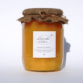 Vasarinis medus, 1000 g. (stiklainis)