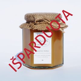 Vasarinis medus, 400 g. (šešiakampis stiklainis)