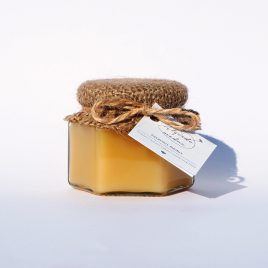 Vasarinis medus, 125 g. (šešiakampis stiklainis)