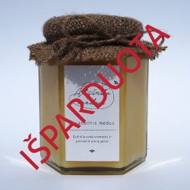 Pavasarinis medus, 400 g. (šešiakampis stiklainis)
